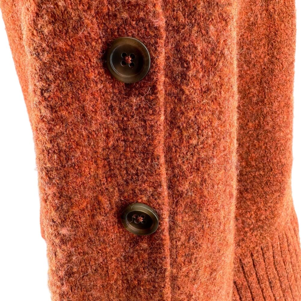 Madewell Women's Sweater Button Sleeve SZ XS Pullover Wool Alpaca Burnt Orange - Picture 4 of 9